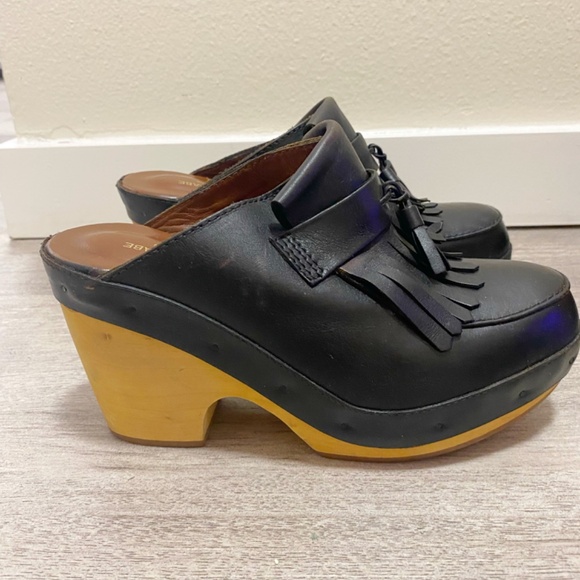 Junya Watanabe Size M / 7.5 Women’s Black Clogs Made in Japan. - Picture 4 of 11
